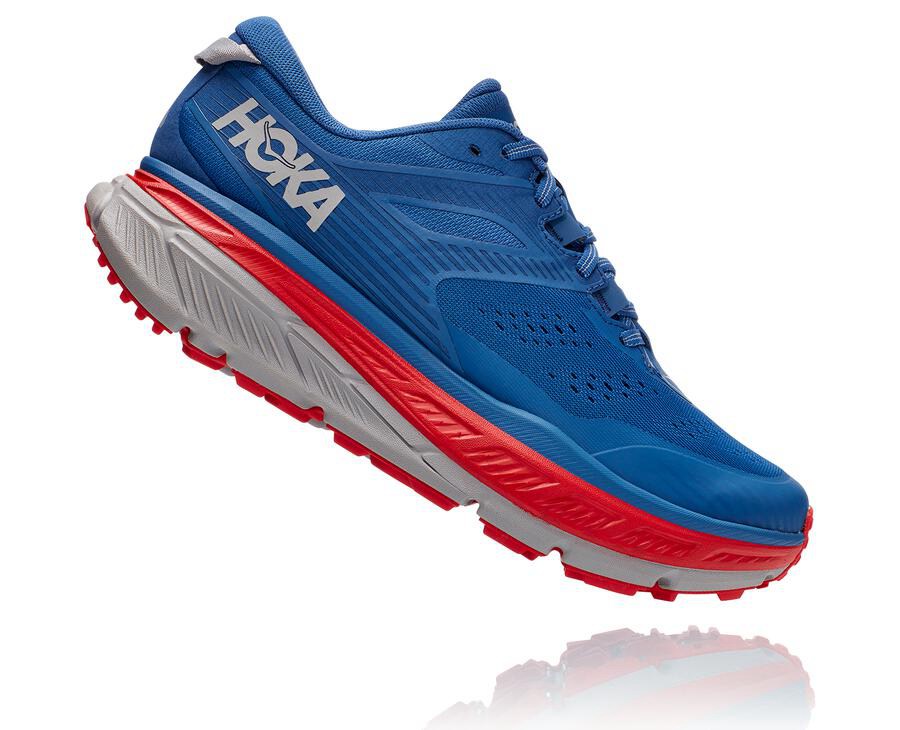 Trail Shoes Mens - Hoka One One Stinson Atr 6 - Blue - UMSJOEW-49